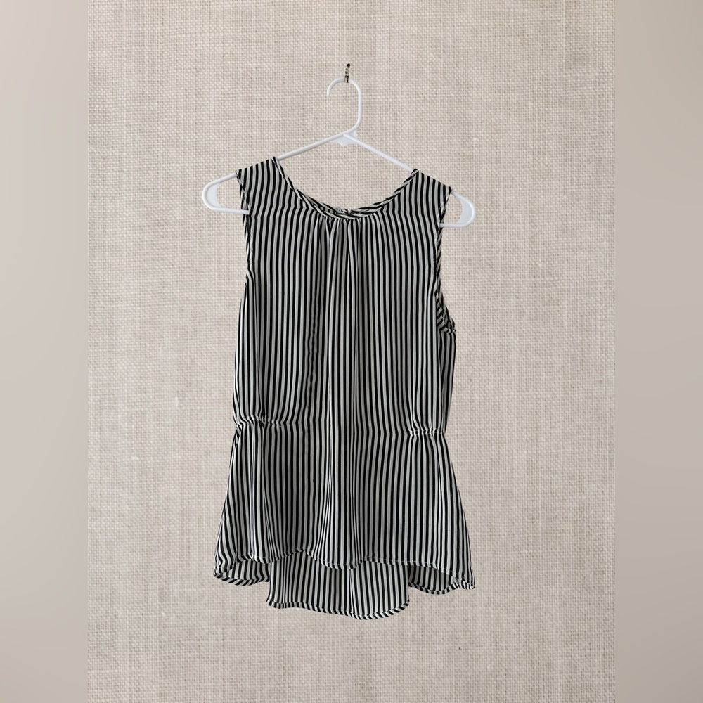 H&M Black and White Striped Tank Top